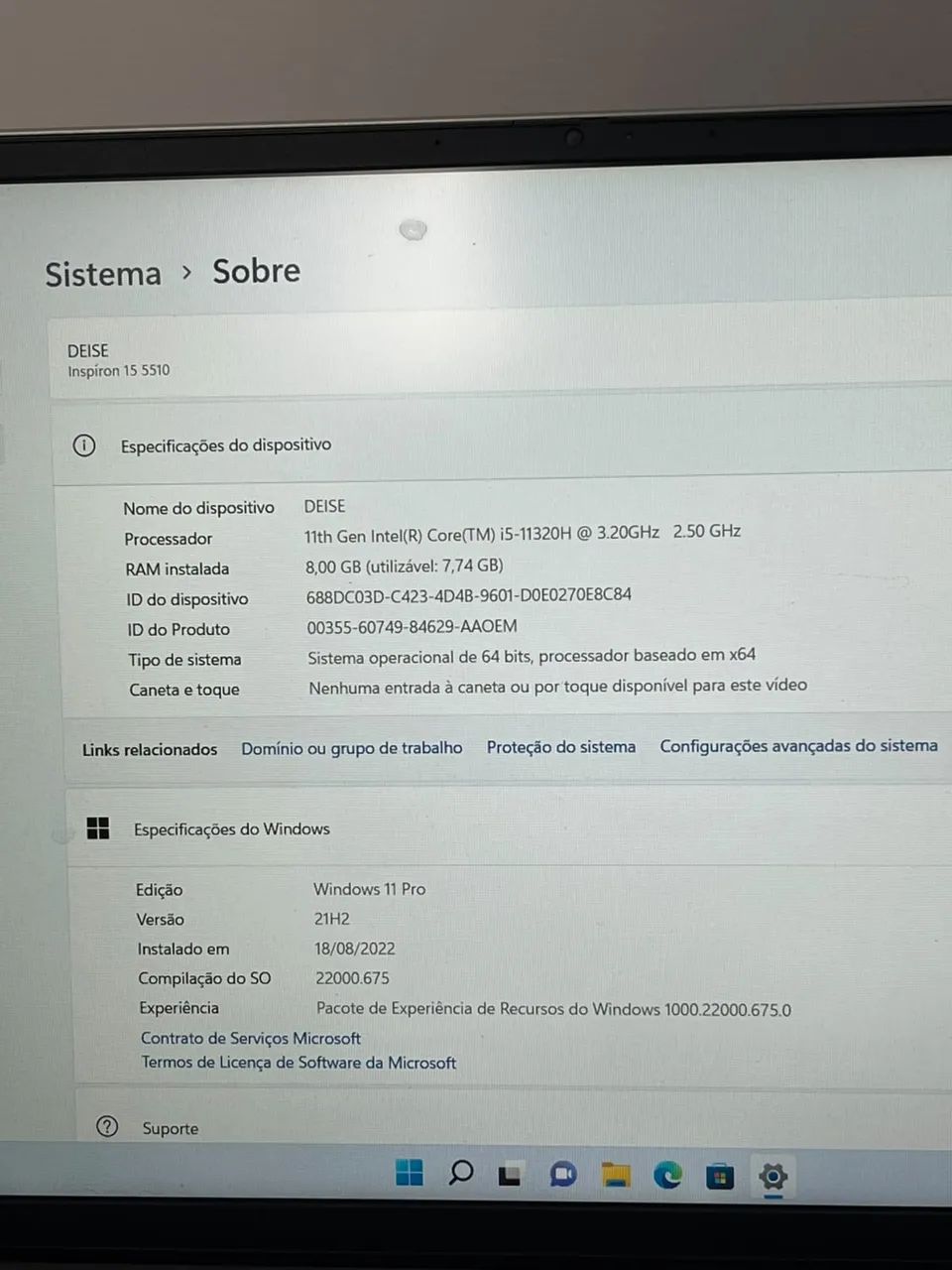 Notebook Dell inspiron 15 5510 novo - Foto 3