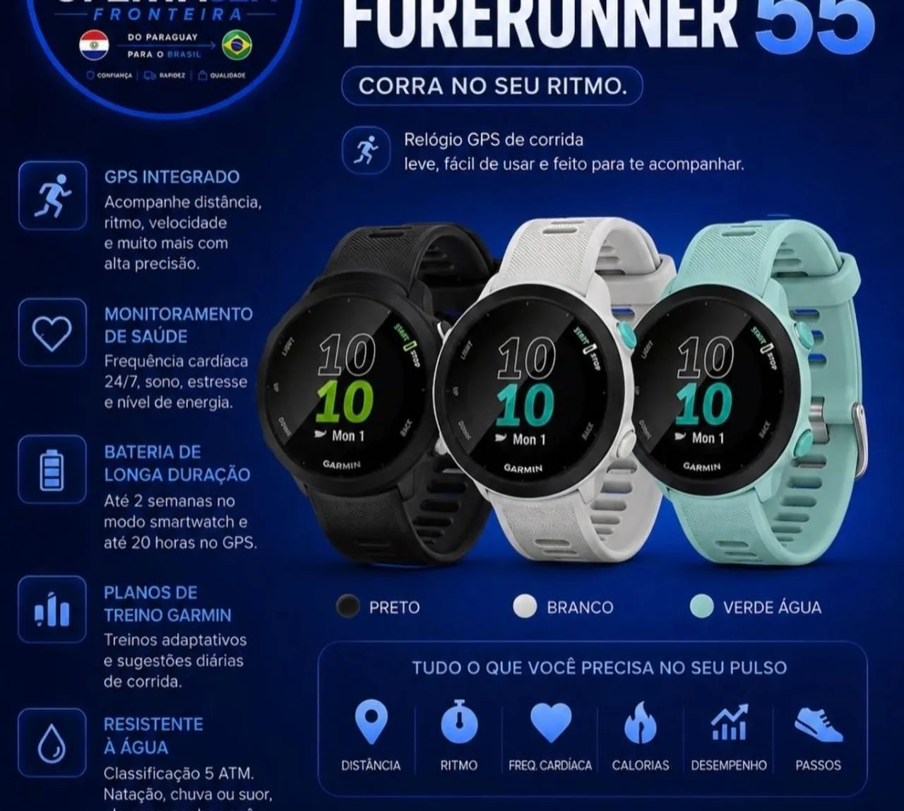 Relógio Garmin Forerunner 55 R$ super