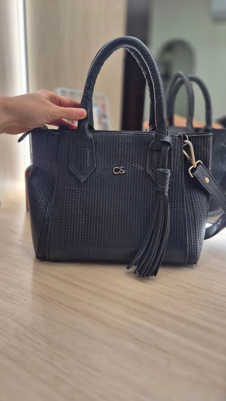 BOLSA COURO&CIA PRETA