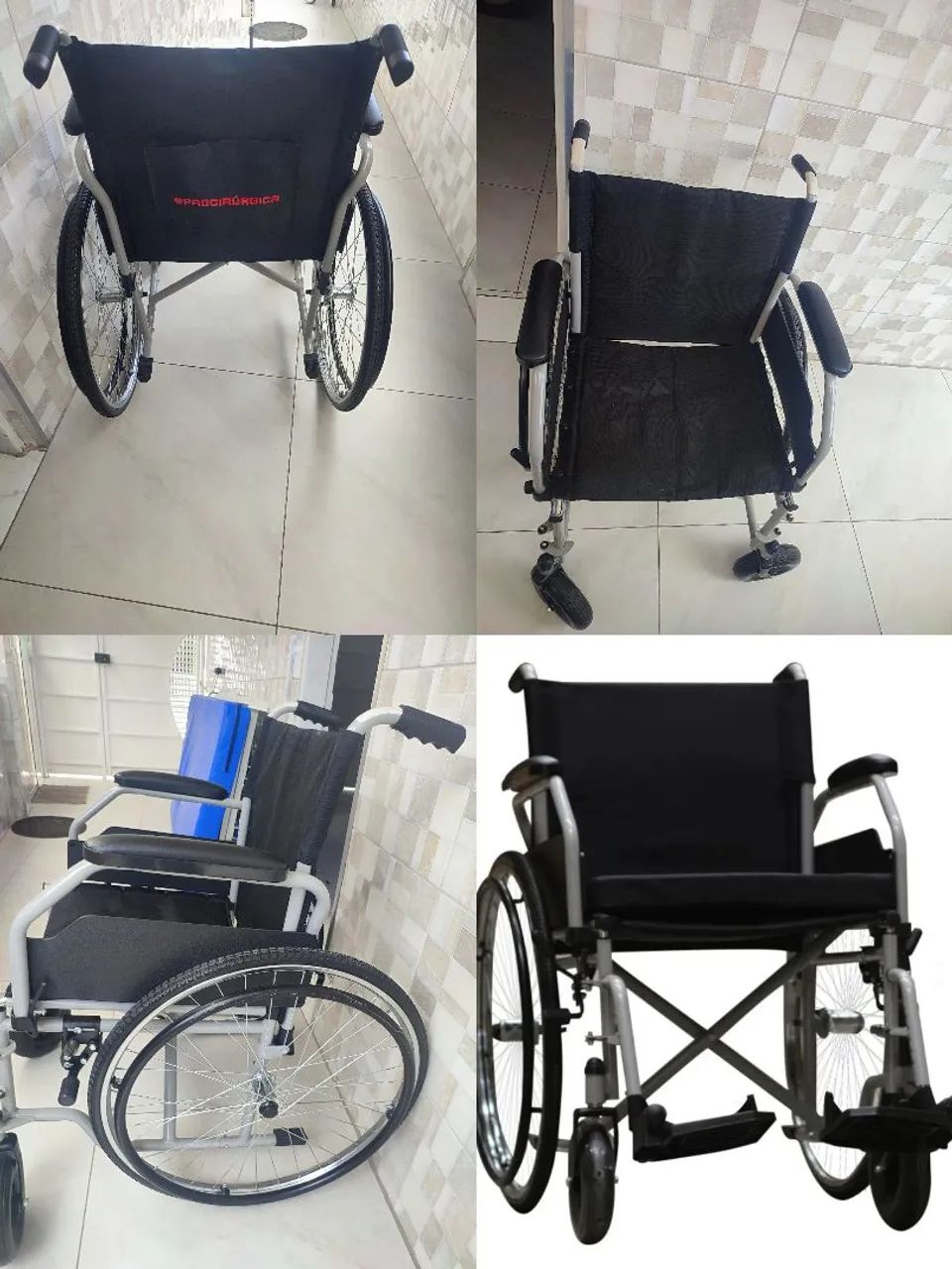 Cadeira de rodas dobrável e desmontável ? 2 meses de uso<br>(Suporta até 120 kg) - Foto 2