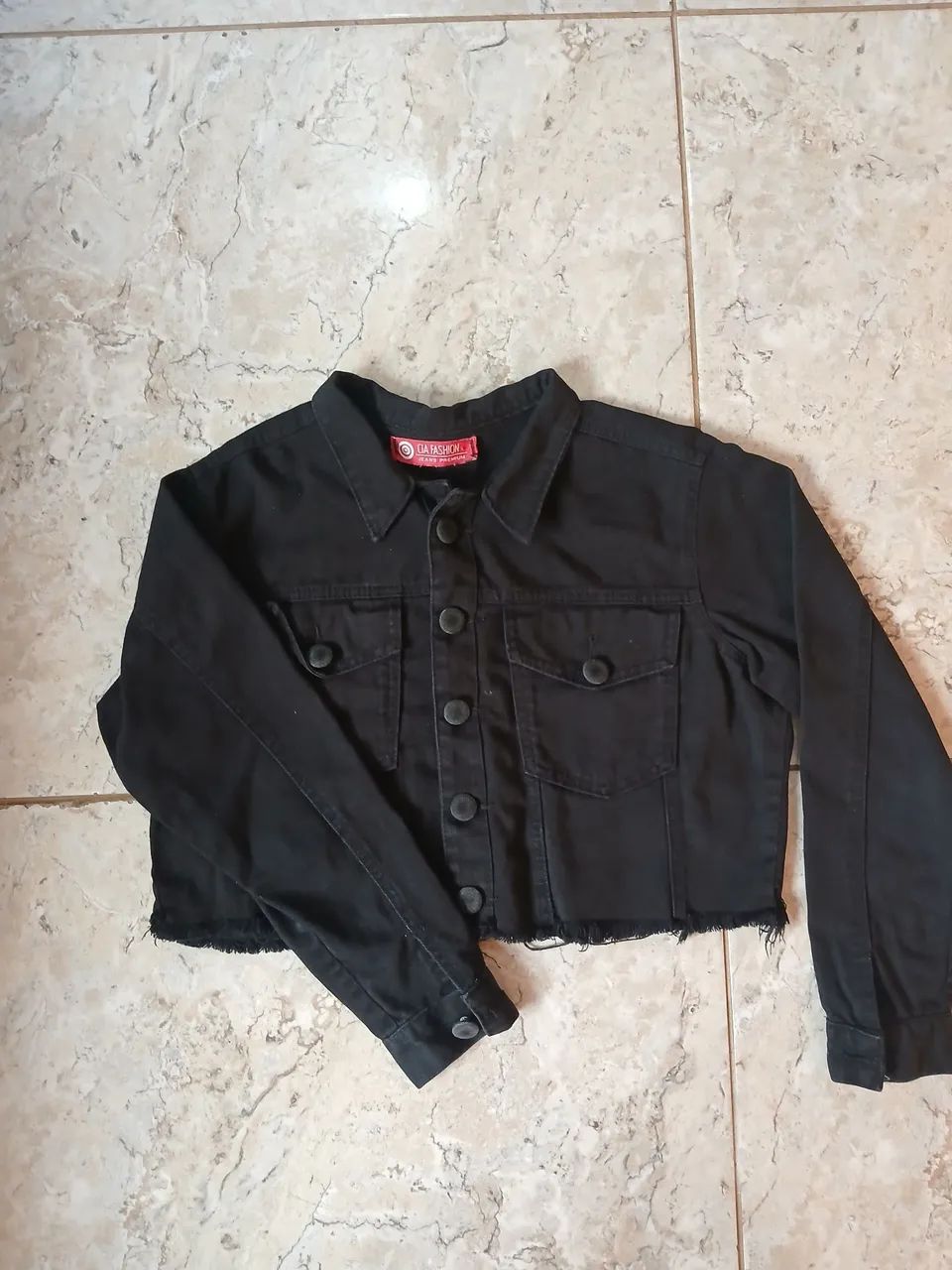 Jaqueta jeans preta 