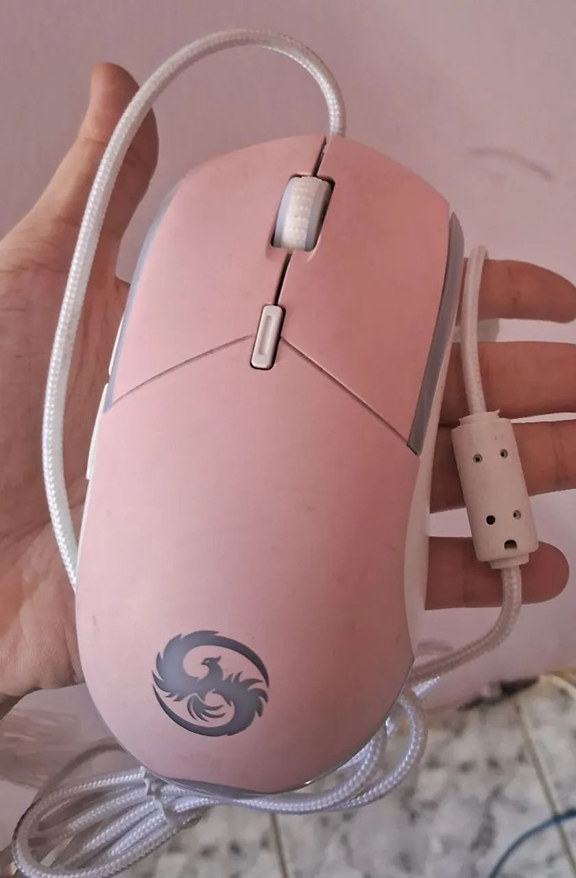 Mouse Gamer RGB FirePhoenix Rosa - Foto 3