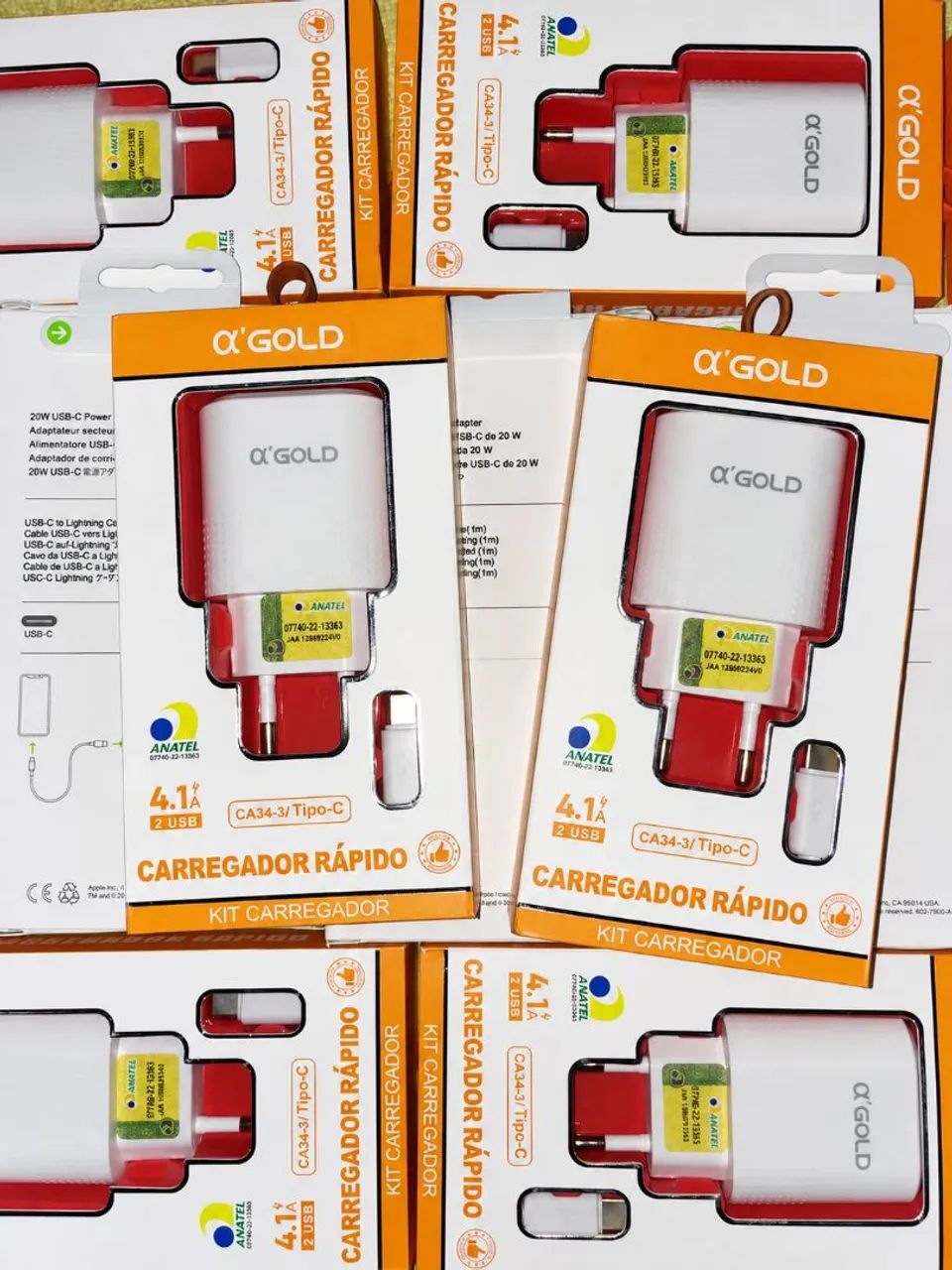 Kit carregador A'Gold USB-C (FONTE E CABO) - Foto 5