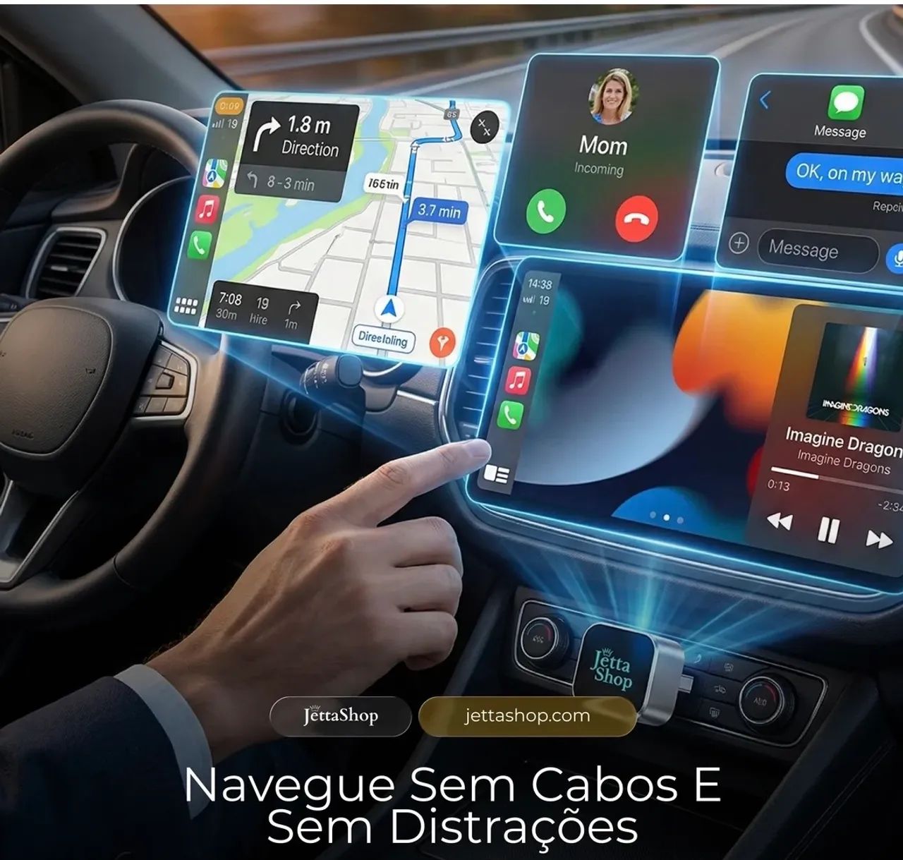 CarPlay e Android sem Fio - Foto 3