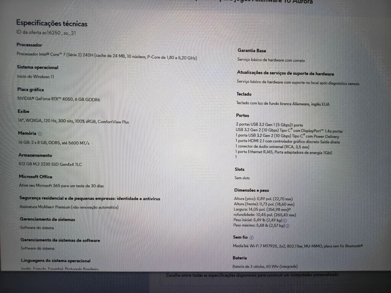Notebook Dell aurora - Foto 3