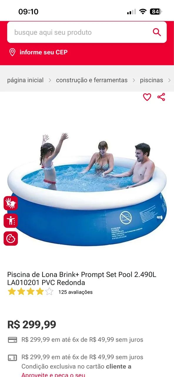 Piscina 2.000 litros