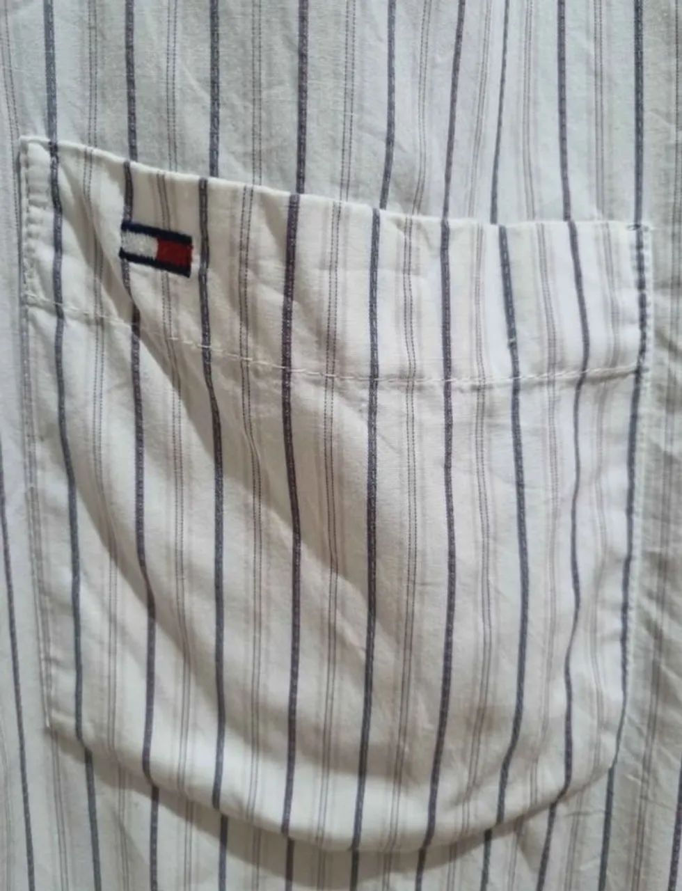 Camisa masculina Tommy Hilfiger listrada - Foto 2