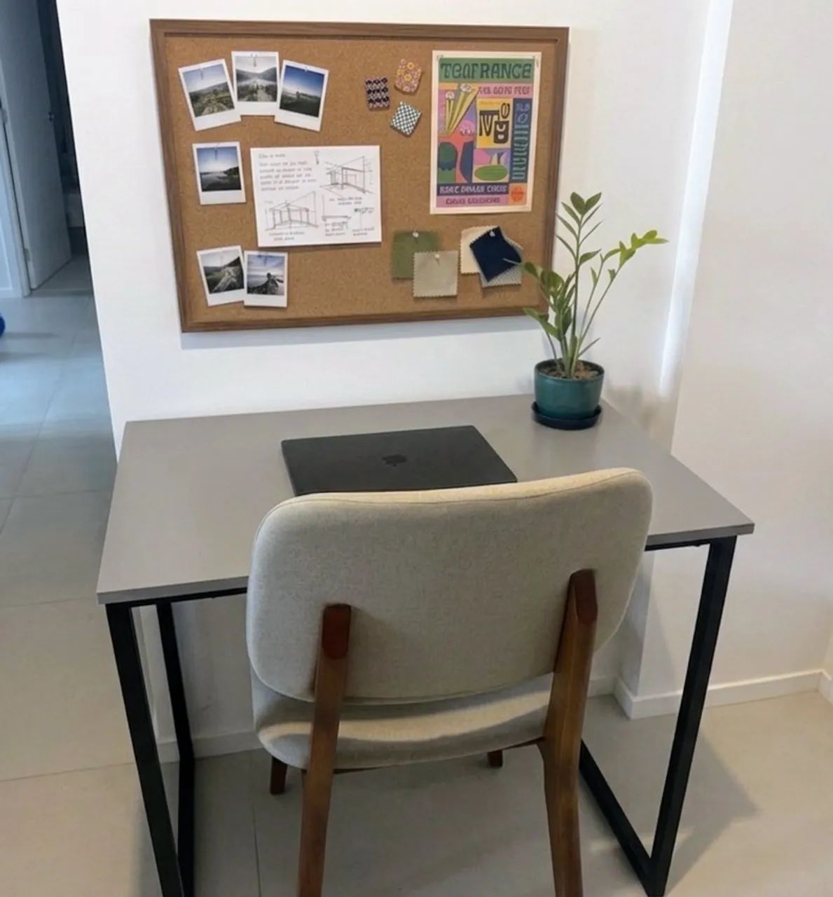 Mesa escritório estilo industrial 80x52