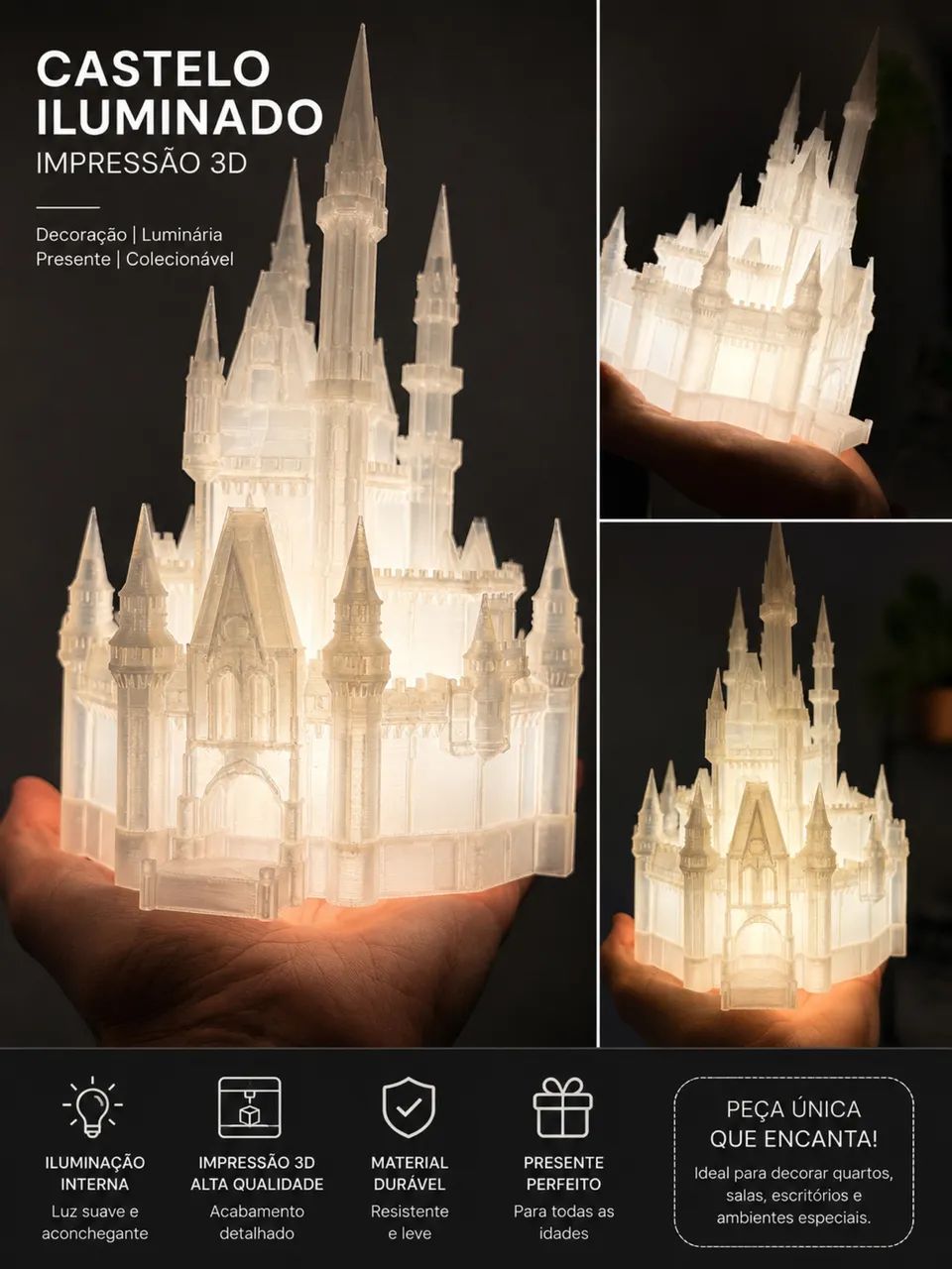Castelo brinquedo iluminado