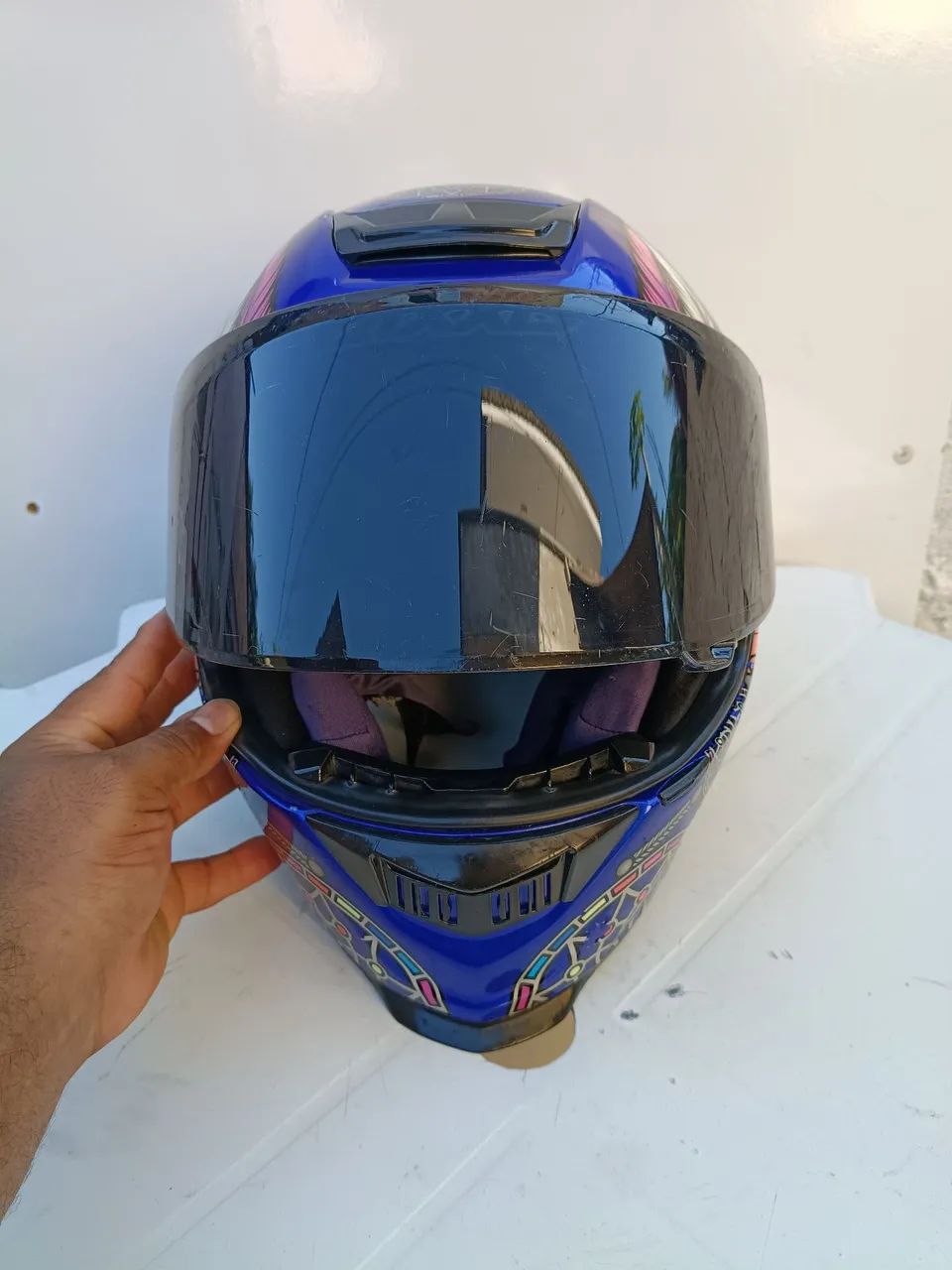 Capacete Axxis azul N58 M - Foto 6
