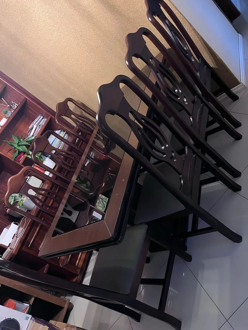 Mesa de jantar com 8 cadeiras 491819607041648642
