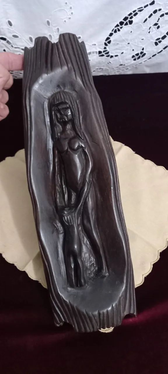 Antiga Escultura De Jacaranda De India - Foto 4