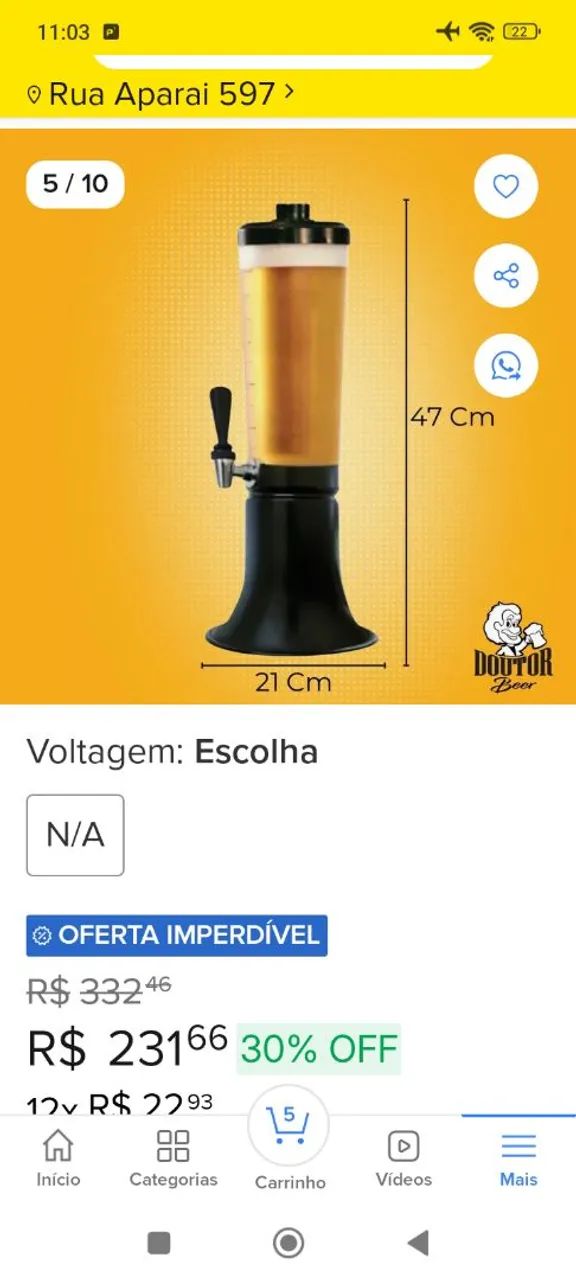 Chopeira com 2 refil  - Foto 4