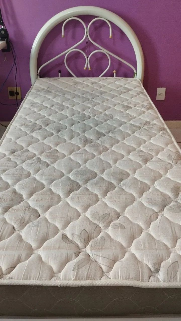 CAMA DE SOLTEIRO COM COLCHÃO  - Foto 5