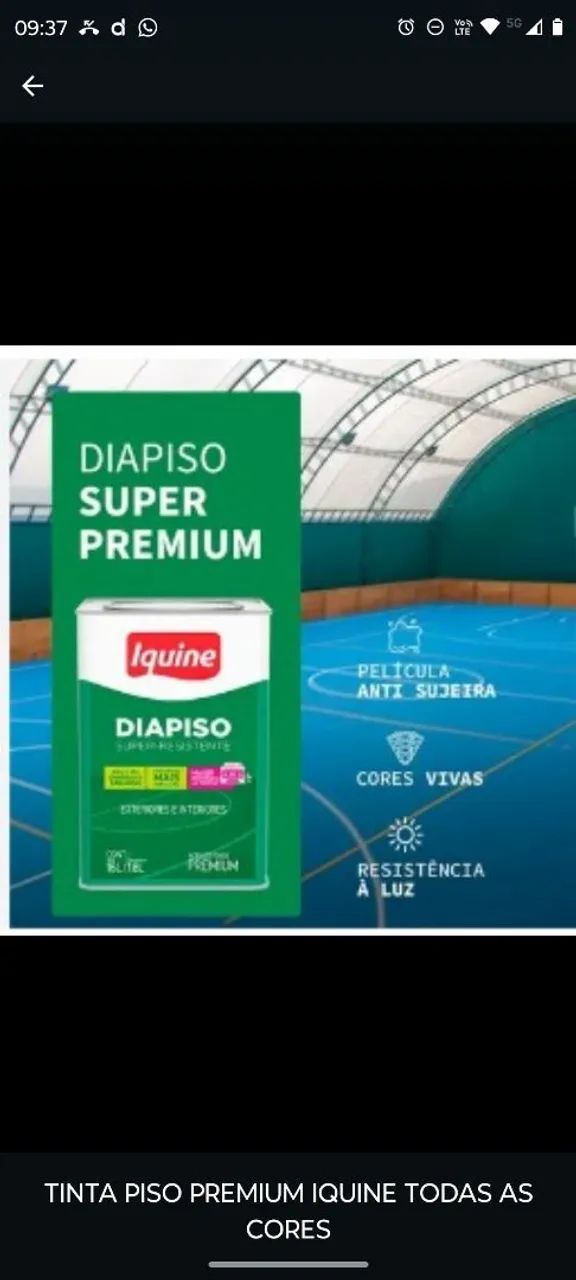 Tinta piso Super Premium Iquine $$ 289.90 Pix todas as cores Bairro Cidade nova BH  - Foto 2