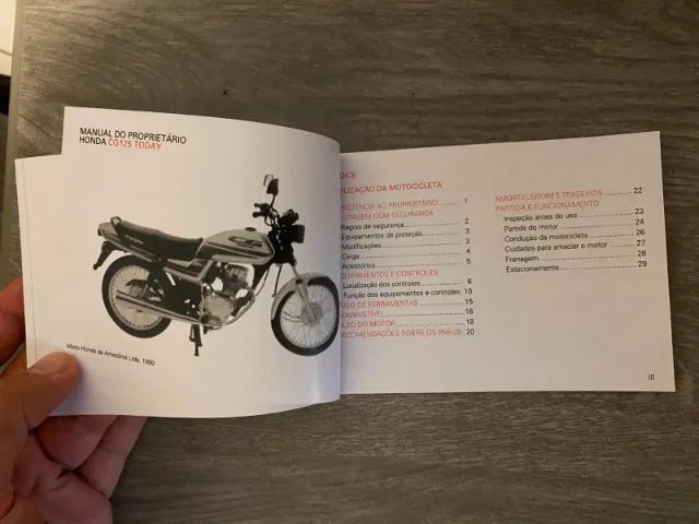 Manual do Proprietario Today 125 ano 1989 a 1995