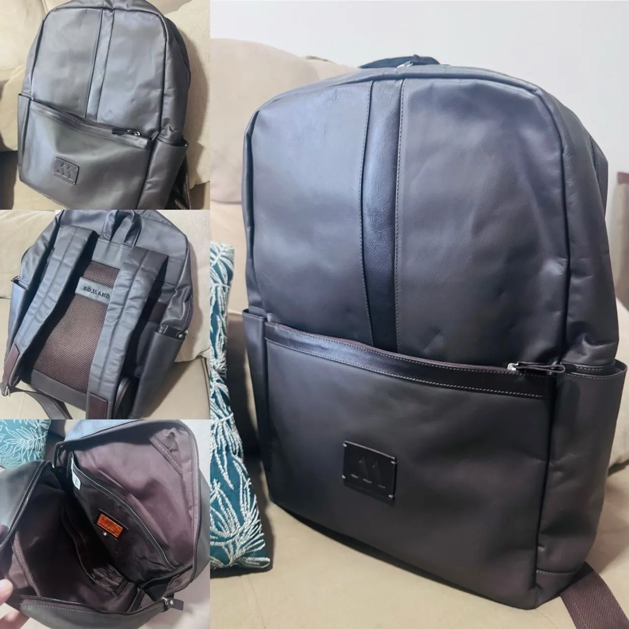 Mochila 100% Couro Legítimo  - Foto 2