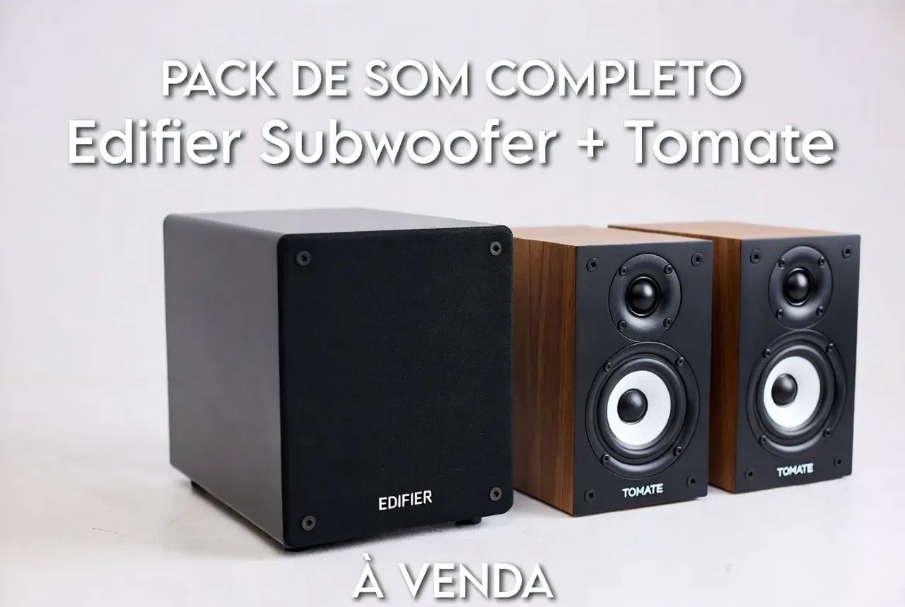 PACK SOM Edifier T5 V2 70W + MTS-2035 110W RMS Bluetooth