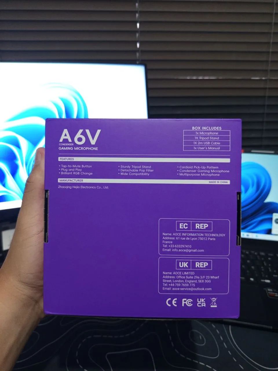 Microfone Gamer A6V Fifine ( Novo, Lacrado ) - Foto 2