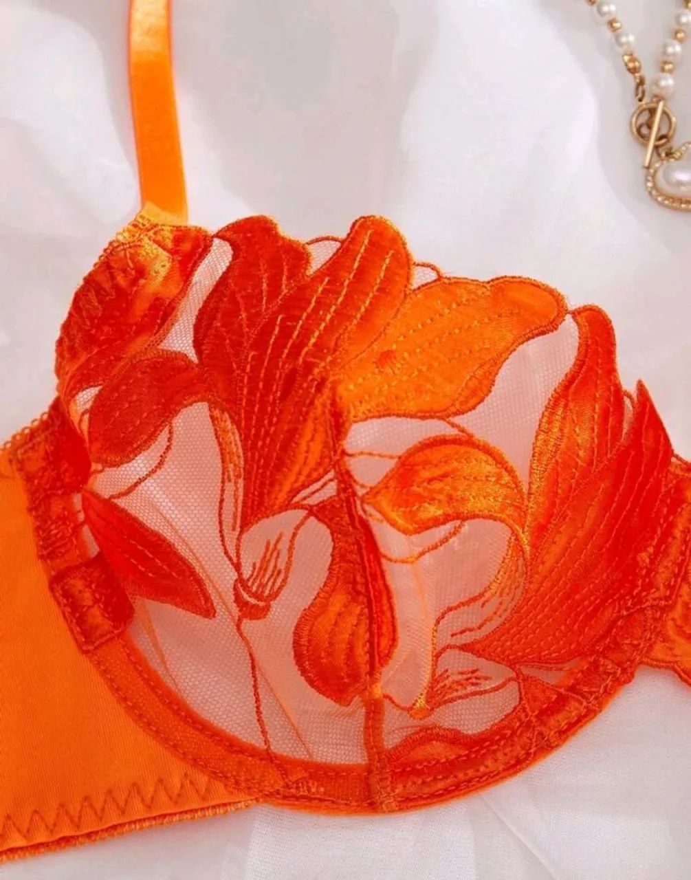 Lingerie bordada Laranja - Foto 4
