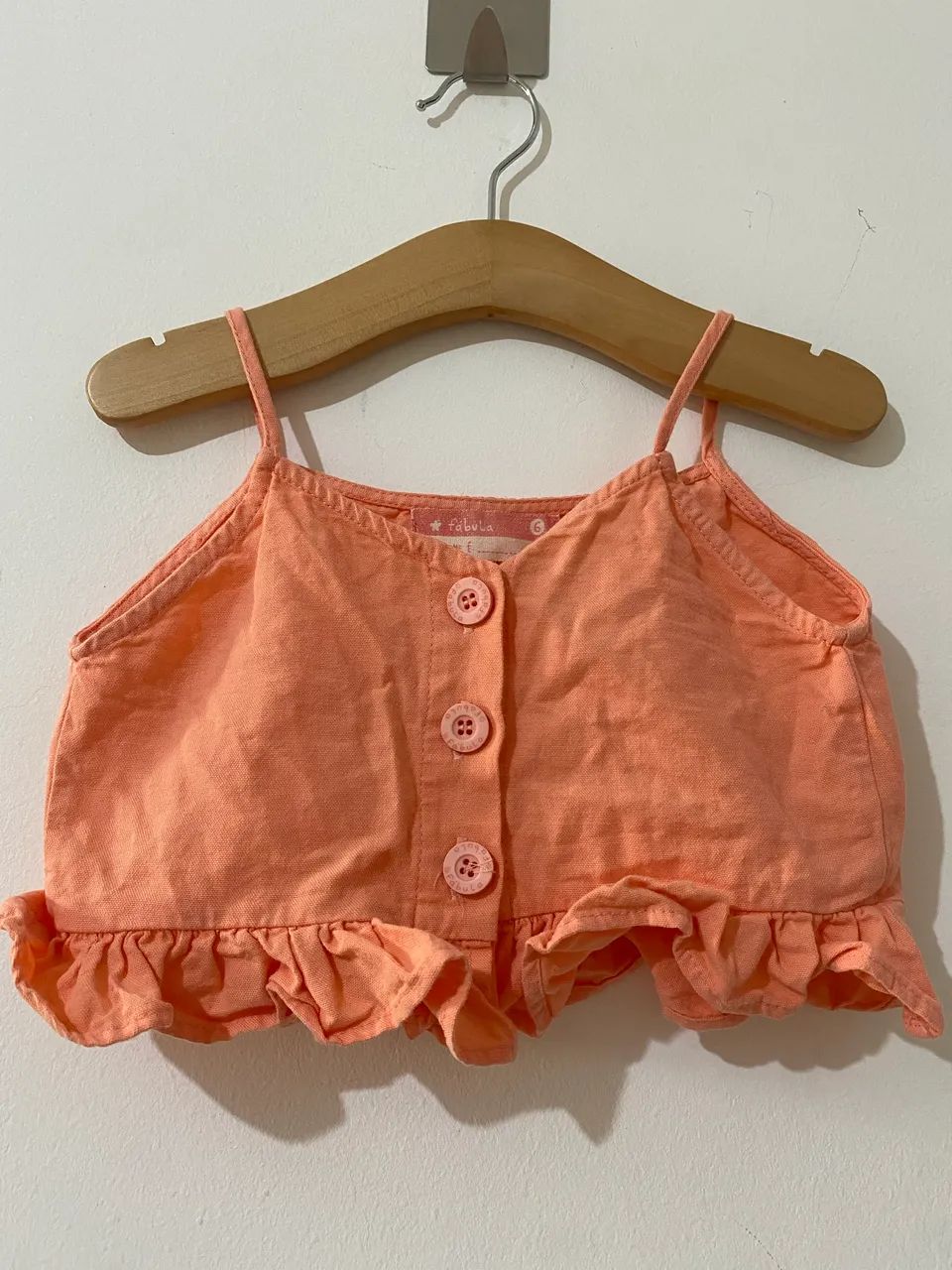cropped infantil fábula laranja