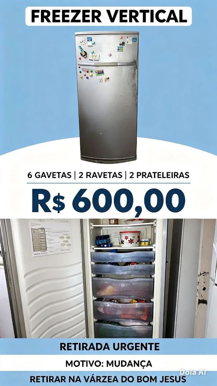 Freezer vertical 