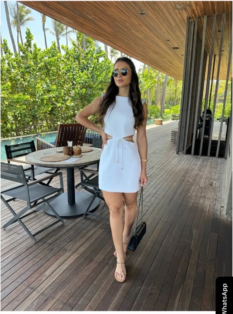 Vestido branco elegante 