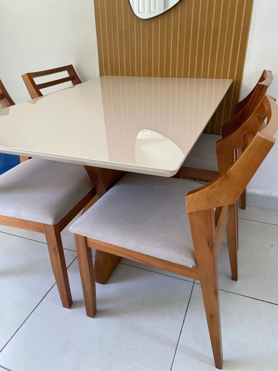 Jogo de mesa de madeira - Foto 2