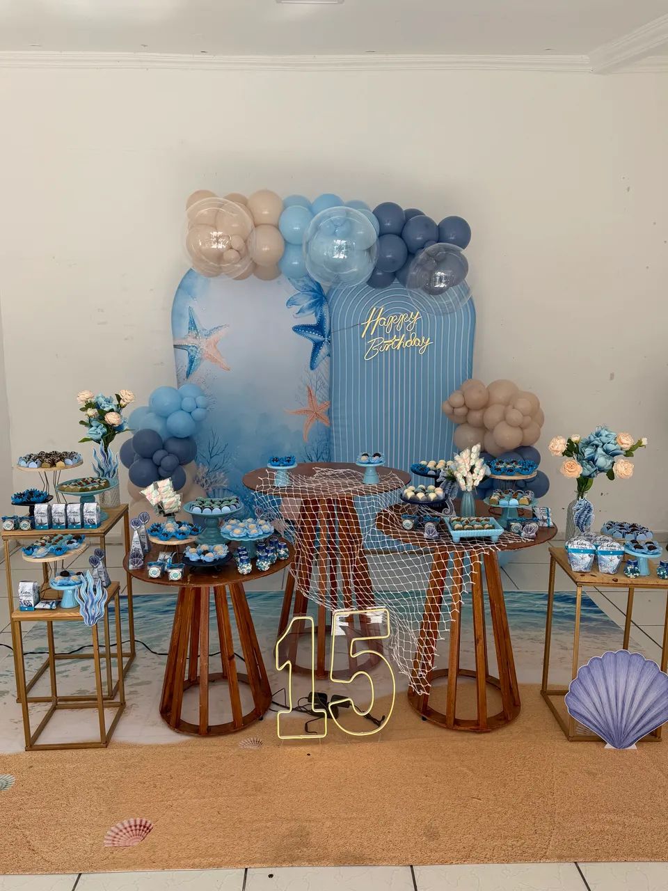 Decoração fundo do mar 15 anos  - Foto 4
