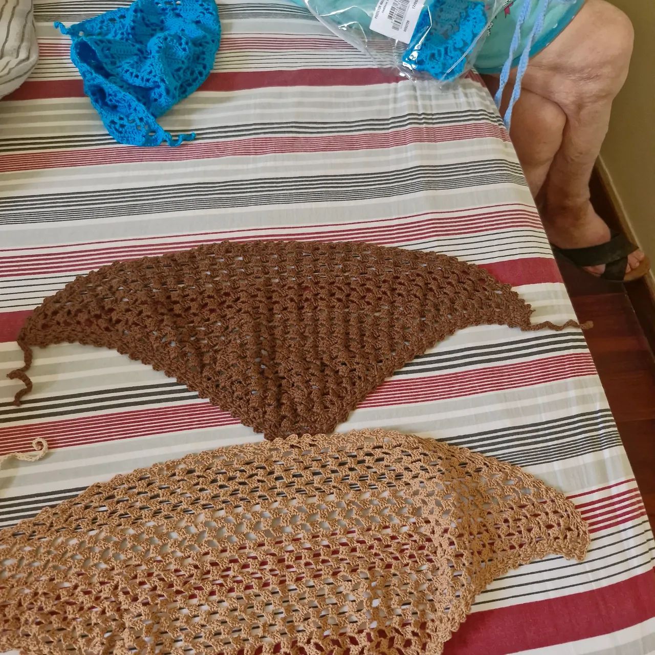 Lenços de crochê R$35,00 - Foto 3