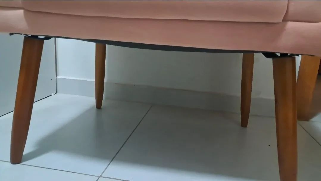 Poltrona Cadeira Suede Rosa - Foto 3