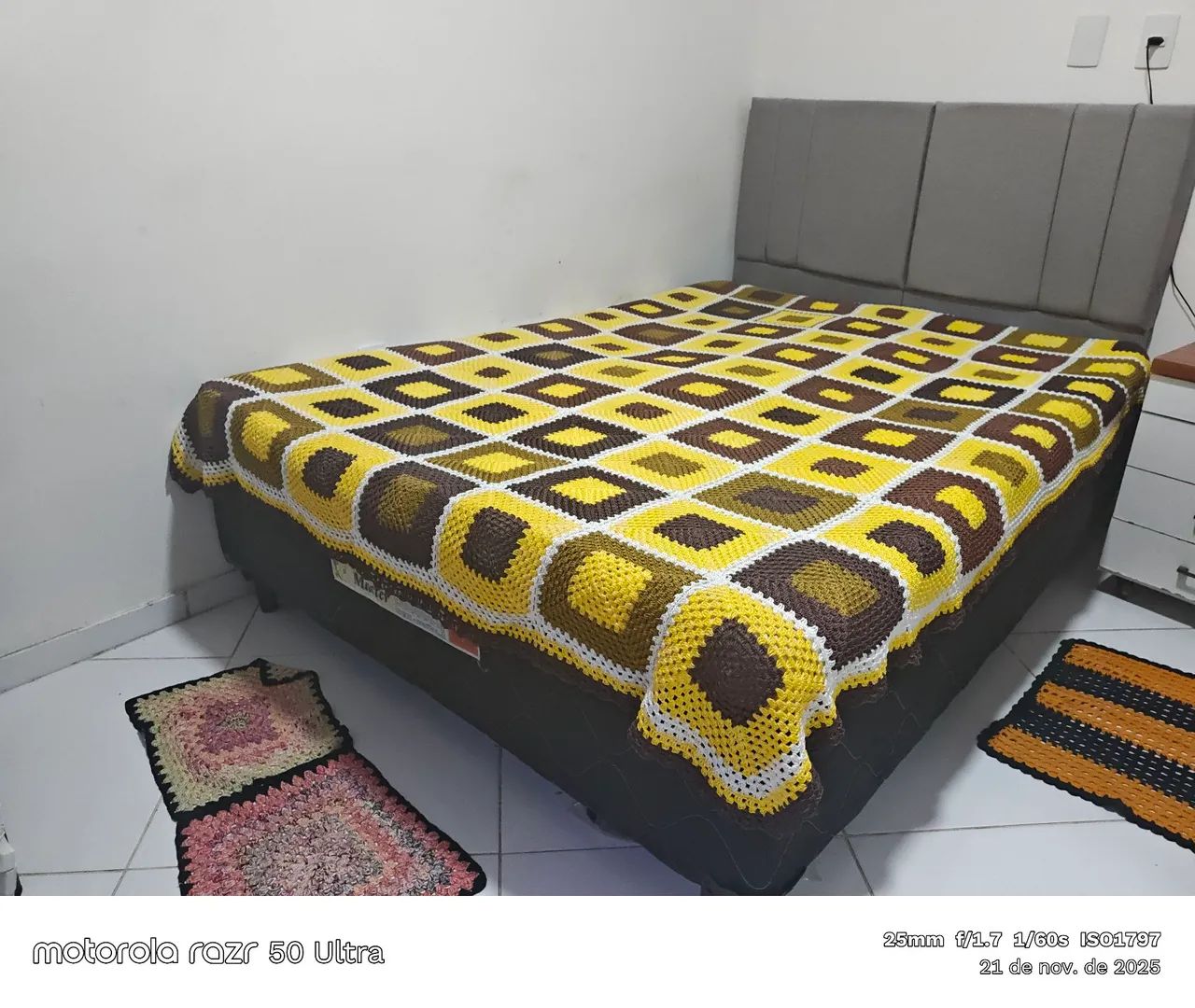 COLCHA CASAL CROCHÊ DE LUXO novo  - Foto 4