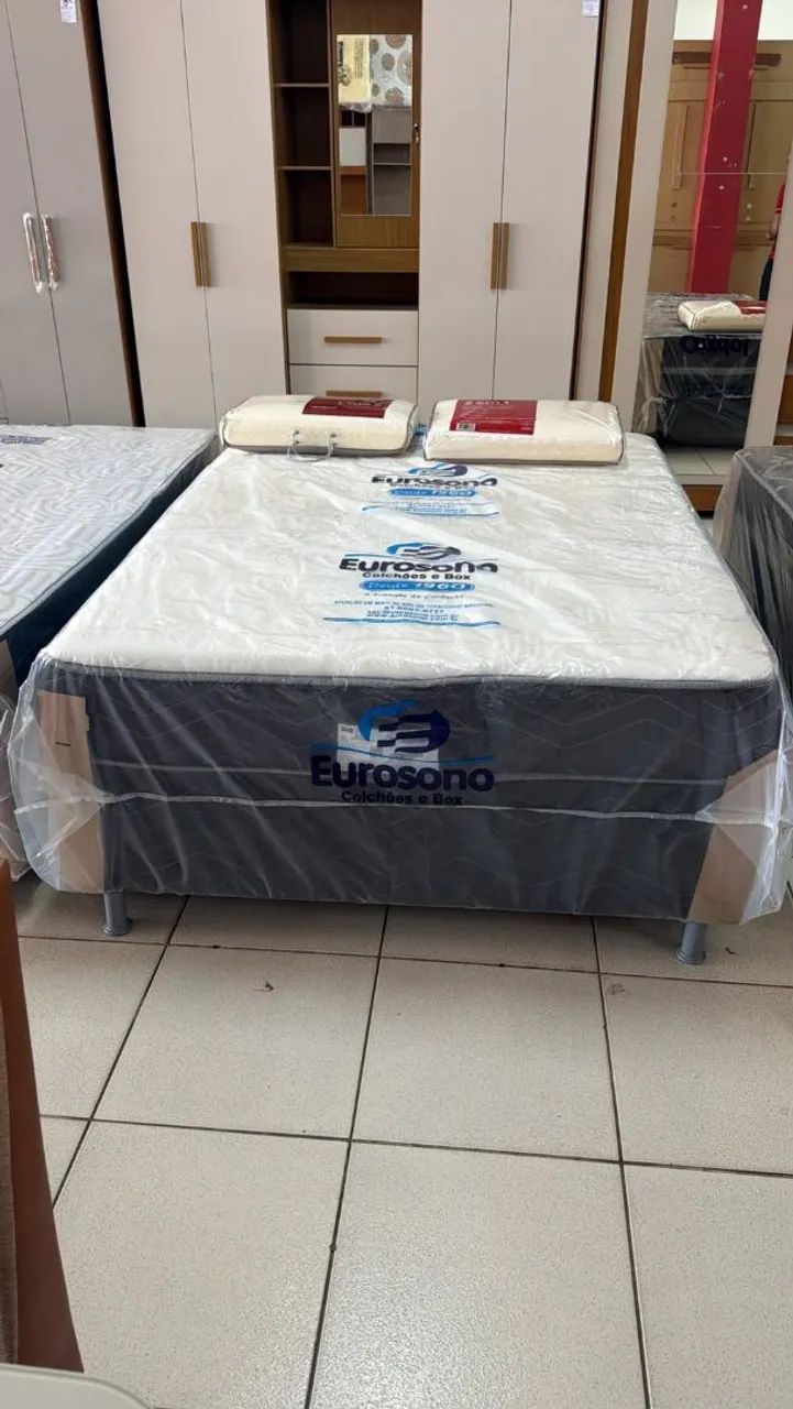Cama Uni Box Casal Eurosono com Molas Ensacadas - Nova