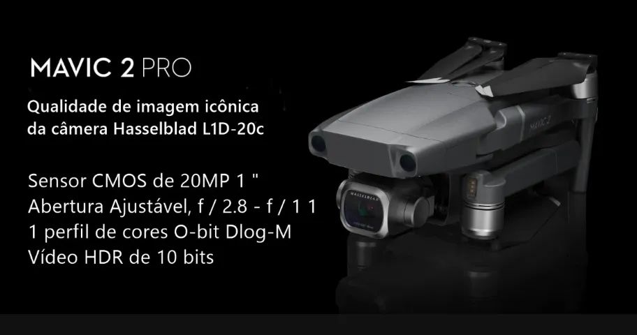 Drone DJI Mavic 2 PRO 4k +DJI Smart Controller + 3 baterias e carregador4x