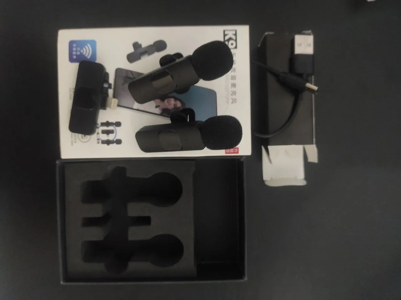 Kit Microfone Lapela Sem Fio K9 Duplo iPhone Lightning - Gravação Vídeo TikTok - Foto 4