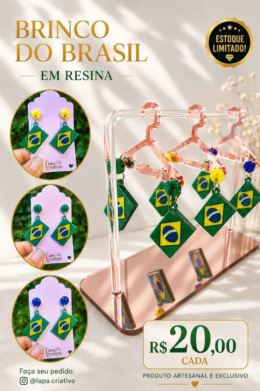 Brinco do Brasil em Resina - Copa do Mundo - Foto 4