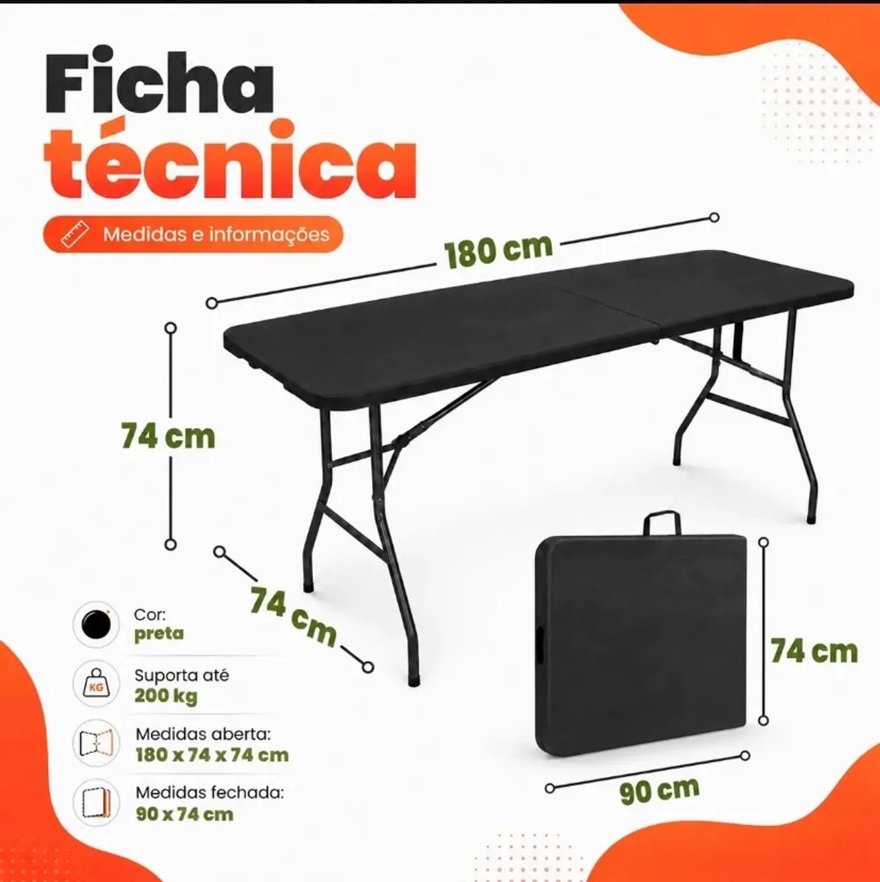 Mesa dobravel portatil - Foto 4