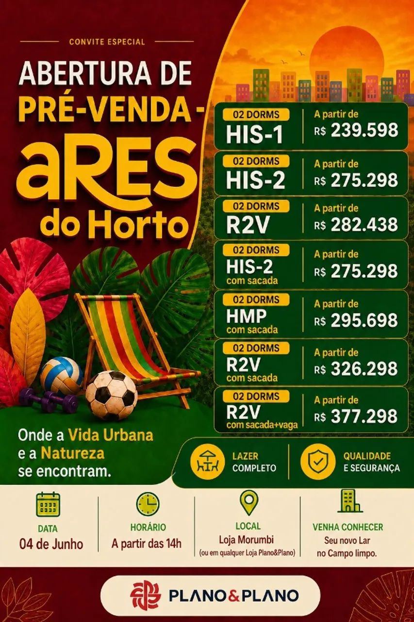Lançamento Ares do Horto -Plano&Plano