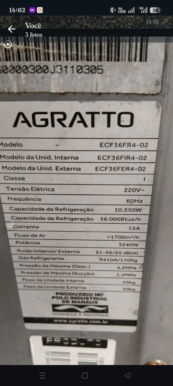 Ar condicionado piso teto 36 mil btus  - Foto 2