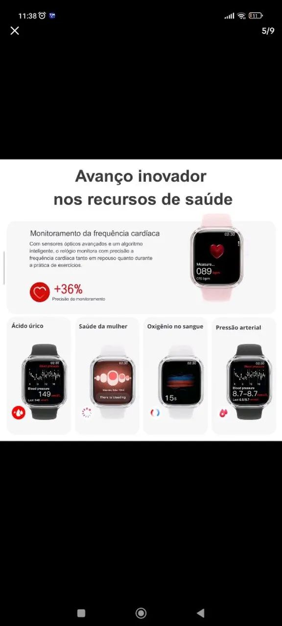 Relógio smartwartch W11 - Foto 2