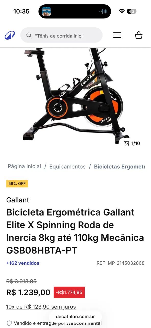 Bicicleta ergométrica Gallant  - Foto 2