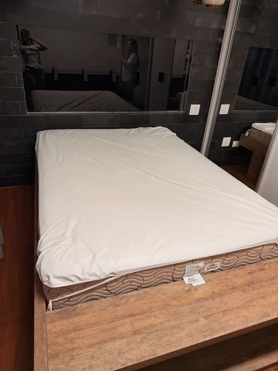 Cama Ortobom + box mdf - Foto 3