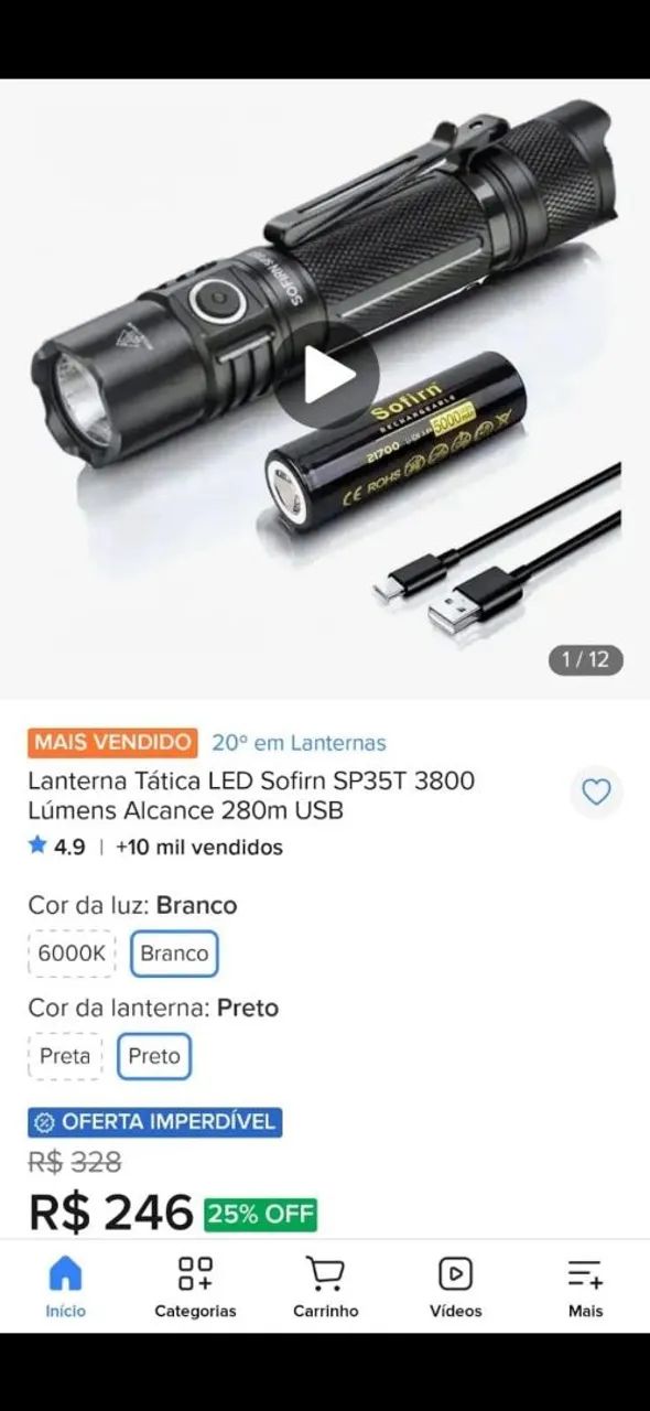 Lanterna Sofirn Sp35t 3800 lumens - Foto 3