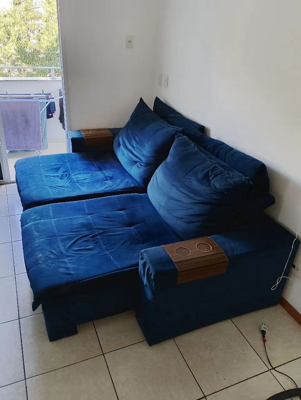 Sofar Azul Marinho - Foto 5