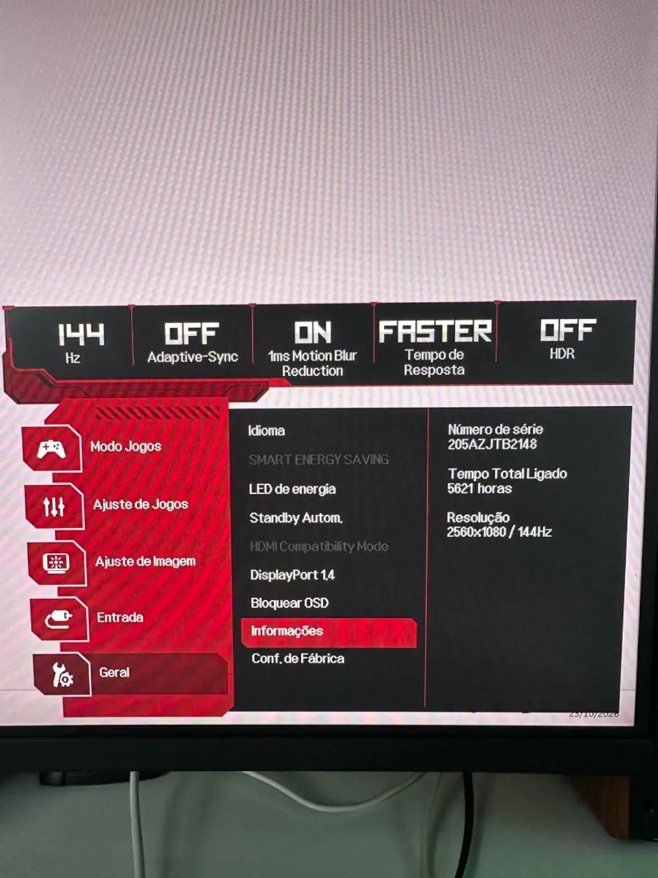 Monitor LG ultrawide 34 polegadas 144 hz - Foto 2