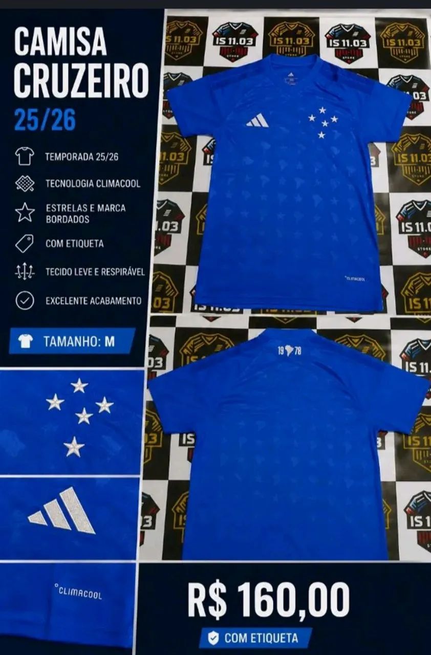 Cruzeiro Camisa atual temporada 26/27 - Foto 6