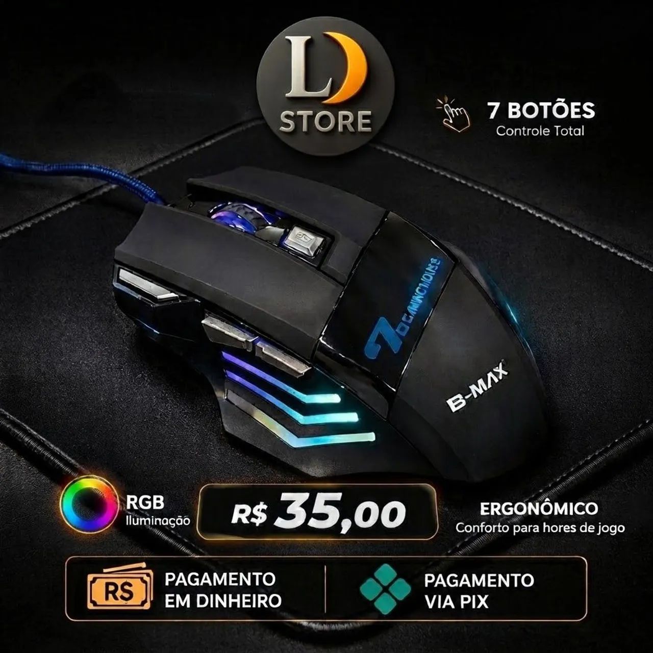Mouse com RGB 