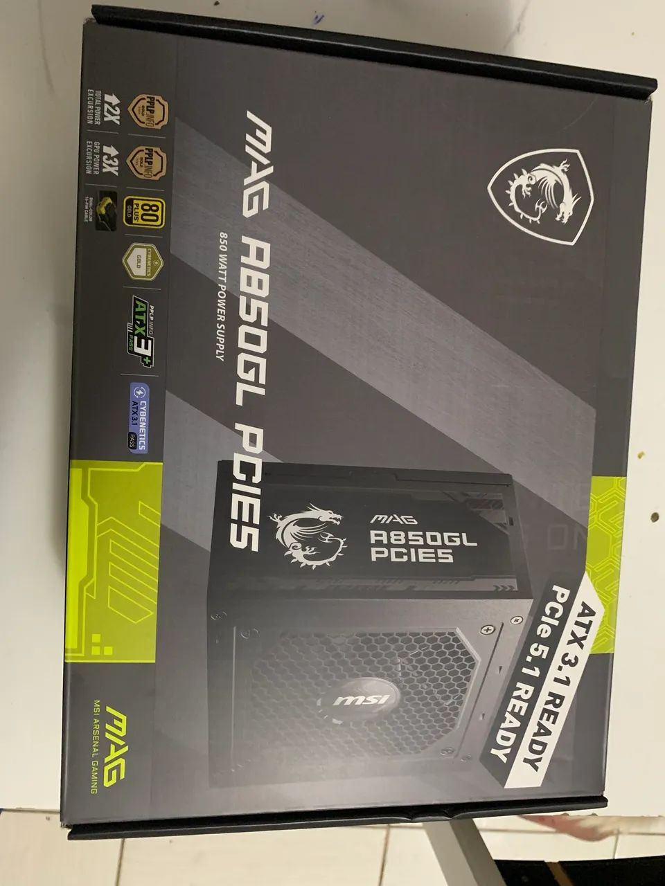 Fonte gamer nova MSI 850w A850GL  - Foto 3