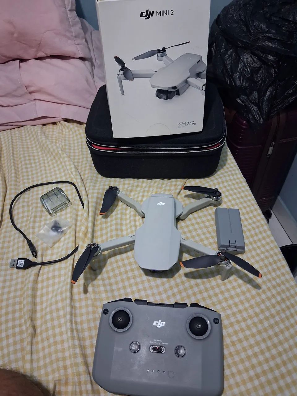 Drone DJI Mini 2 | 2 baterias | Maleta | Caixa | Funcionando
