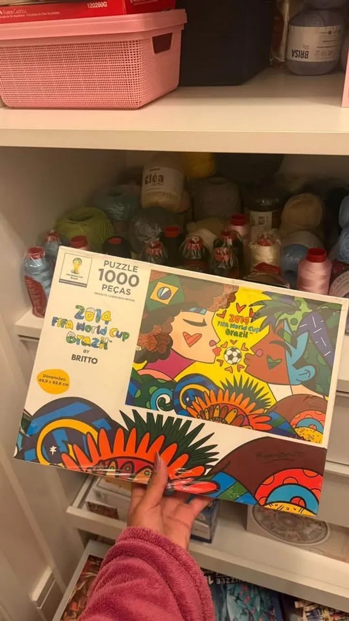 QUEBRA CABEÇA ROMERO BRITTO 1000 PEÇAS GROW COPA